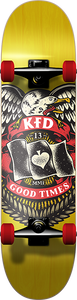 KFD Badge Complete Skateboard -7.5 Yellow 