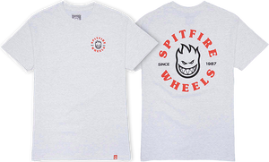 Spitfire Bighead Classic T-Shirt - Size: MEDIUM Ash/Red/Black