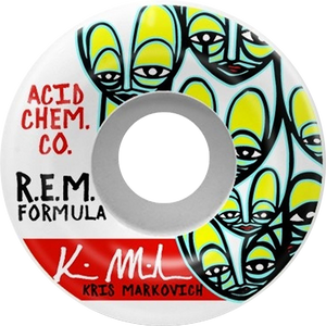 Acid Markovich Rem Ltd 56mm 101a White Skateboard Wheels (Set of 4)