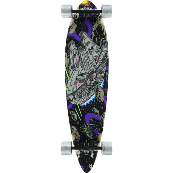 Santa Cruz Star Wars Millennium Falcon Pintail Complete Longboard - 9.5x39 | Universo Extremo Boards Skate & Surf