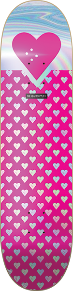 Hs Sweethearts Foil Skateboard Deck -7.75 Pink DECK ONLY