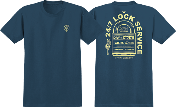 Real On Lock T-Shirt - Size: LARGE Blue Dusk