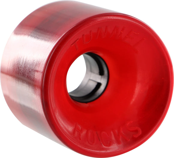 Tunnel Rocks 63mm 78a Translucent Red Longboard Wheels (Set of 4)  | Universo Extremo Boards Skate & 2Surf
