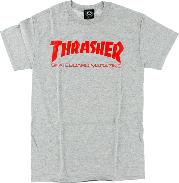 Thrasher Skate Mag T-Shirt - Size: SMALL Heather Grey/Red