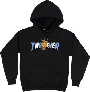 Thrasher Argentina Estrella Hooded Sweatshirt - X-LARGE Black