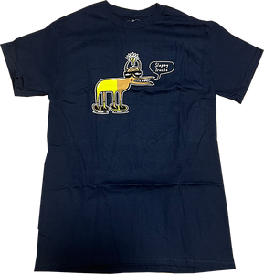 Slappy Dog T-Shirt - Size: SMALL Navy