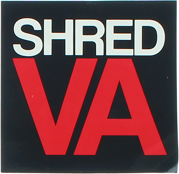 Shred Stickers Printed Shred Va Stack 3" Black/Wt/Red