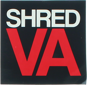 Shred Stickers Printed Shred Va Stack 3" Black/Wt/Red