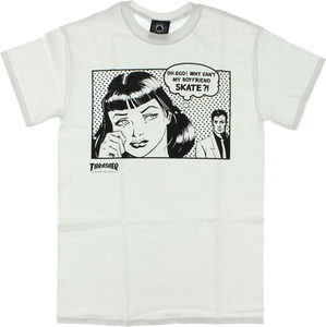 Thrasher Boyfriend T-Shirt - Size: LARGE White