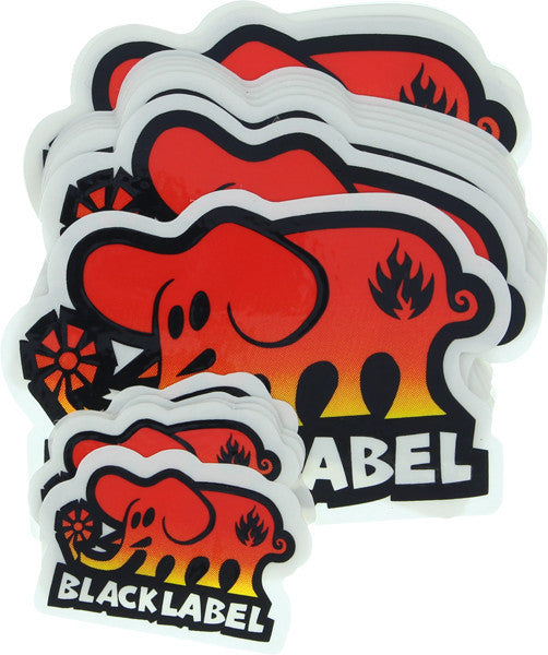 Black Label Elephant Fade 15/Pack Assorted DECALS | Universo Extremo Boards Skate & Surf