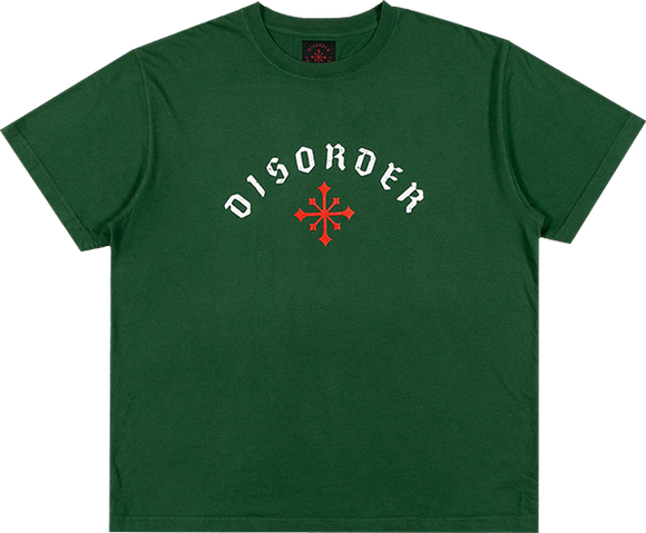 Disorder Arch Logo T-Shirt - Size: SMALL Olive