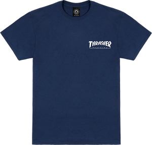 Thrasher Little Thrasher T-Shirt - Size: MEDIUM Navy