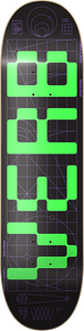Verb Invader Skateboard Deck -7.75 Black/Green DECK ONLY