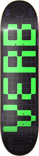 Verb Invader Skateboard Deck -7.75 Black/Green DECK ONLY