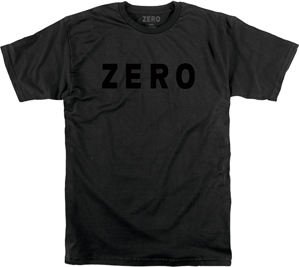 Zero Army Logo T-Shirt - Size: SMALL Black/Black