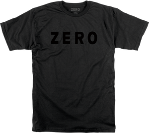 Zero Army Logo T-Shirt - Size: SMALL Black/Black