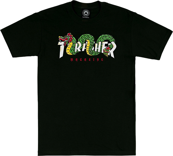 Thrasher Aztec T-Shirt - Size: MEDIUM Black