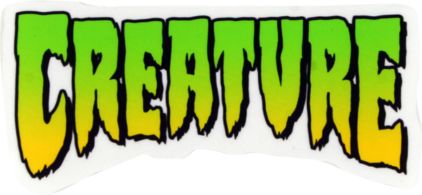 Creature Logo 4"x2"Decal Clear/Green/Yellow