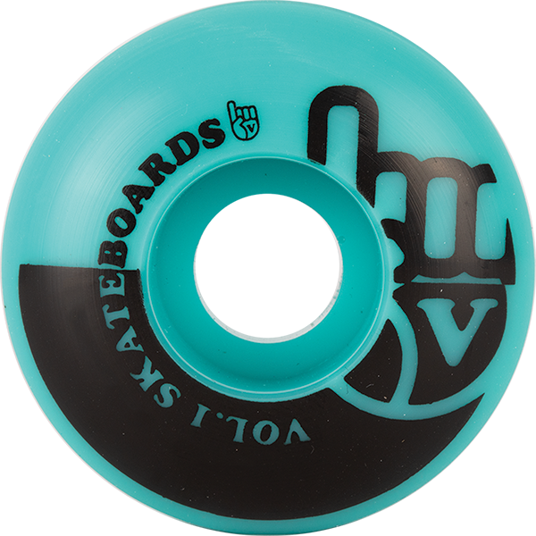Vol.1 No.1 53mm Teal/Black Skateboard Wheels (Set of 4)