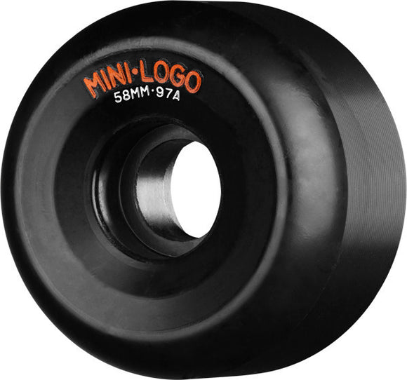 Mini Logo A-Cut 58mm 97a Black Skateboard Wheels (Set of 4) - Universo Extremo Boards