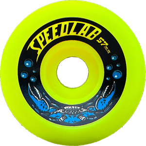 Speedlab Soft Shells 57mm 95a Neon Yellow Skateboard Wheels (Set of 4)