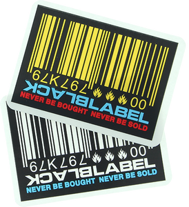Black Label Barcode Decal Single Assorted 