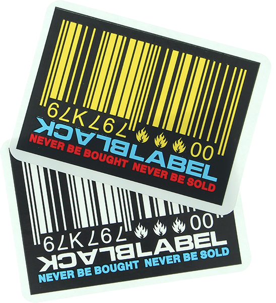 Black Label Barcode Decal Single Assorted 