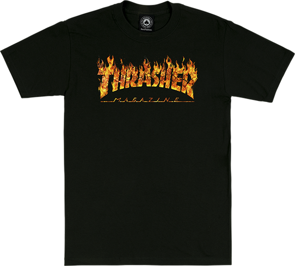Thrasher Inferno T-Shirt - Size: SMALL Black