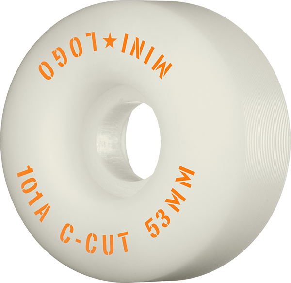 Mini Logo C-Cut 53mm 101a White  Skateboard Wheels (Set of 4)