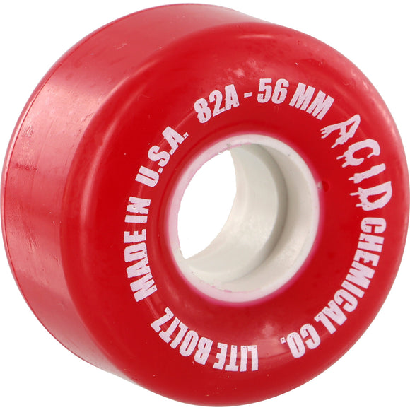Acid Clean Machine 56mm 78a Red/White Skateboard Cruiser Wheels (Set of 4)  | Universo Extremo Boards Skate & 2Surf