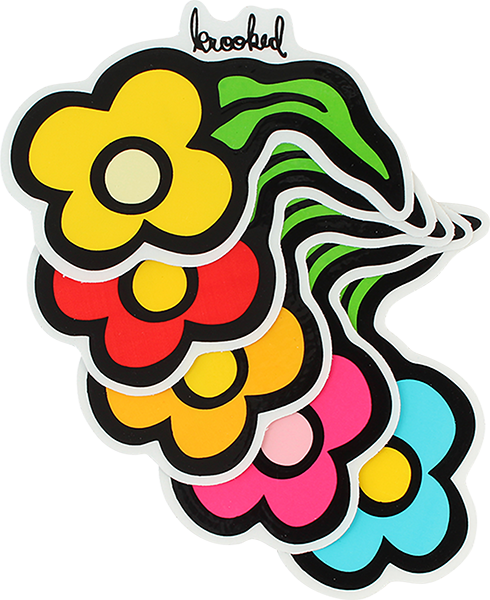 Krooked Wild Style Flowers Sm Decal Single
