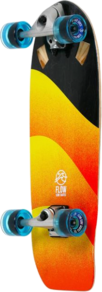 Flow Surfskates Lava Complete Skateboard -10x29 Black/Orange 