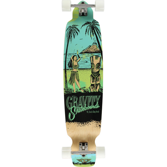 Gravity Big Kick Tequila Sunrise Green Complete Longboard - 10.2x45 | Universo Extremo Boards Skate & Surf