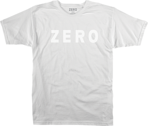 Zero Army Logo T-Shirt - Size: SMALL White/White