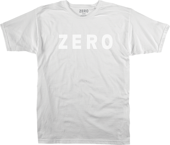 Zero Army Logo T-Shirt - Size: SMALL White/White