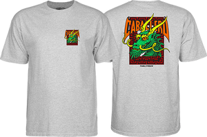 Powell Peralta Cab Street Dragon T-Shirt - Size: MEDIUM Heather Grey