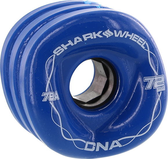 Shark Dna 72mm 78a Ibiza Blue Longboard Wheels (Set of 4)