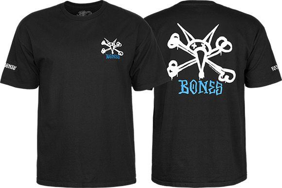 Powell Peralta Rat Bones Wheels T-Shirt - Size: SMALL Black