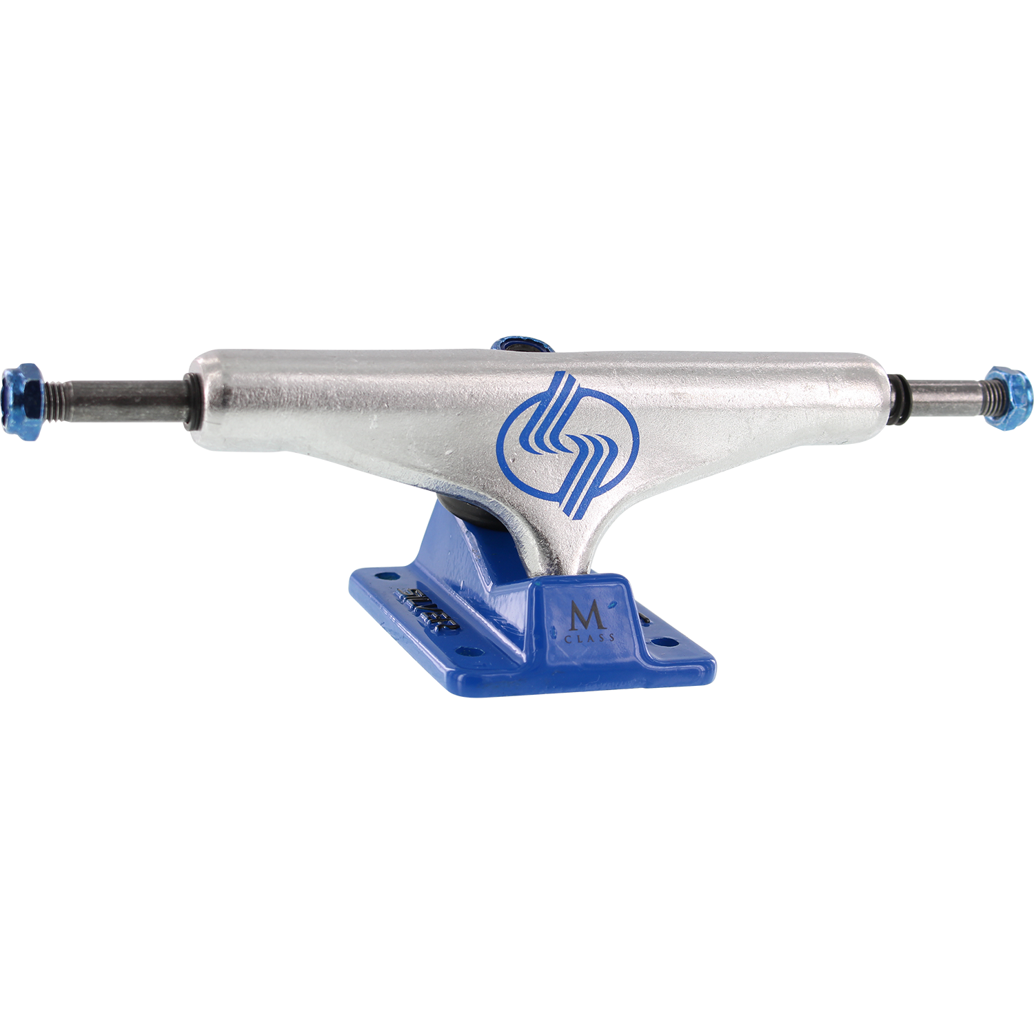 Silver M-Class Hollow 7.75 Polished/Blue Skateboards Trucks (Set of 2)