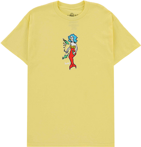 Krooked Mermaid  T-Shirt - Size: SMALL Cornsilk Yellow