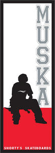 Shortys Muska Board Logo 3.6" Decal