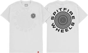 Spitfire Classic 87 Swirl T-Shirt - Size: SMALL White/Black