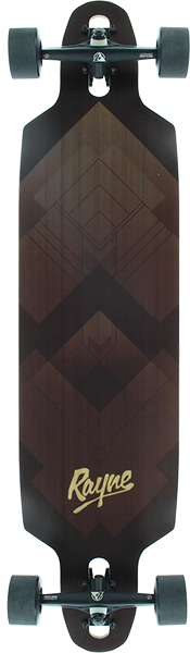 Rayne Crush Soft Flex Complete Skateboard -9.5x39 Black Stain 