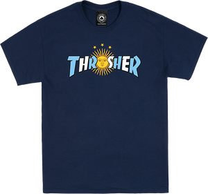 Thrasher Argentina Estrella T-Shirt - Size: LARGE Navy