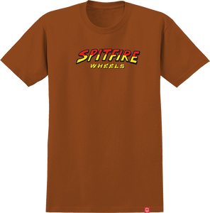 Spitfire Hell Hounds Script T-Shirt - Size: LARGE Orange/Multi