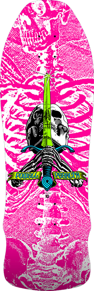 Powell Peralta Geegah Skull & Sword 07 Dk-9.75x30 Hot Pink DECK ONLY