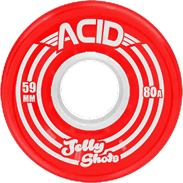 Acid Jelly Shots 59mm 80a Red Skateboard Wheels (Set of 4)