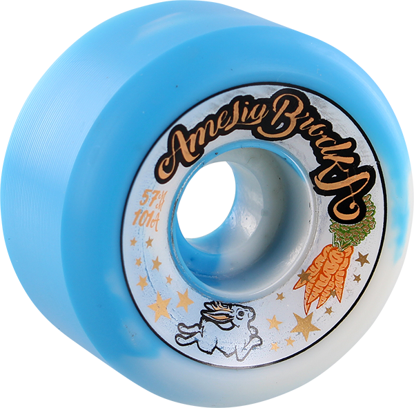 Speedlab Amelia Brodka 57mm 101a Blue/White Swirl Skateboard Wheels (Set of 4)