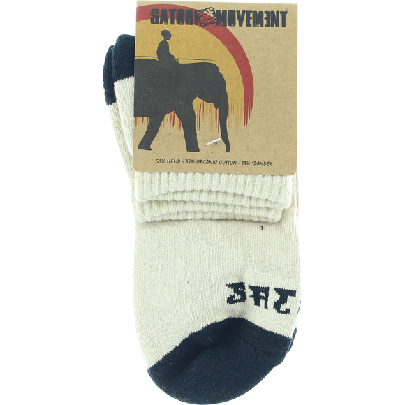 Satori Warrior Ankle Sock Large - Natural 