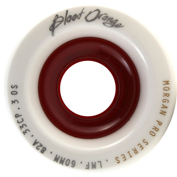 Blood Orange Morgan 60mm 82a White/Red Skateboard Wheels (Set of 4) - Universo Extremo Boards